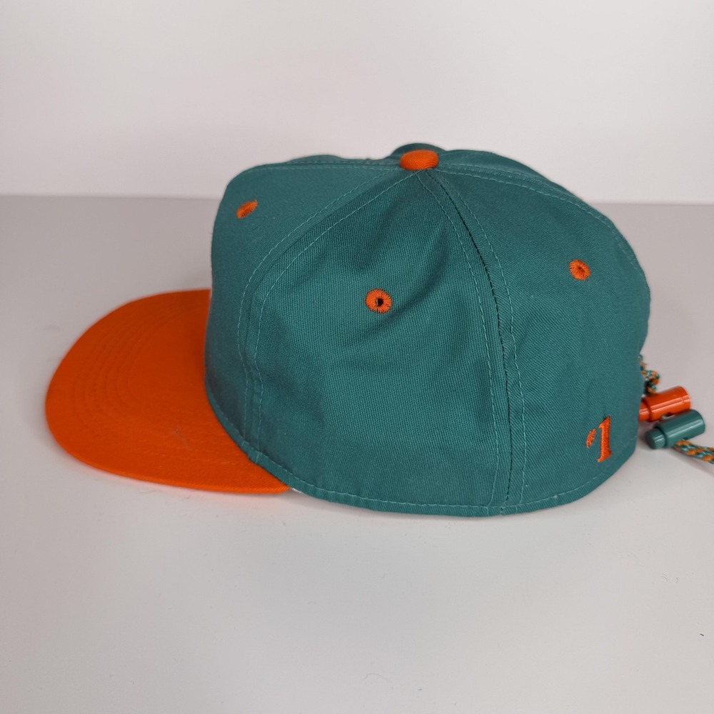 Vintage Miami Dolphins Hat Cap Strap Back Mens One Size Green NFL #1 Apparel - Picture 4 of 10